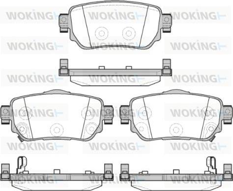 Woking P14823.02 - Kit pastiglie freno, Freno a disco autozon.pro