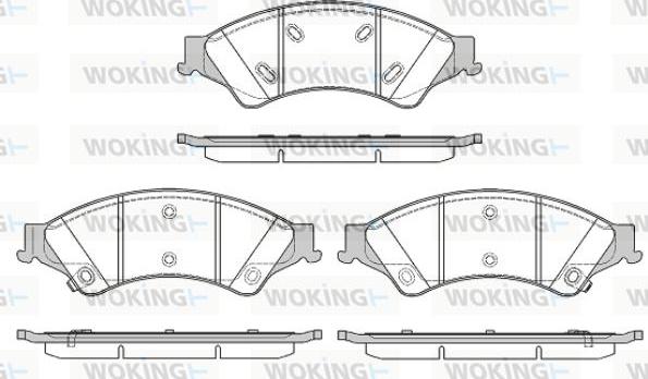 Woking P14243.02 - Kit pastiglie freno, Freno a disco autozon.pro