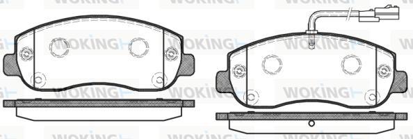 Woking P15493.01 - Kit pastiglie freno, Freno a disco autozon.pro