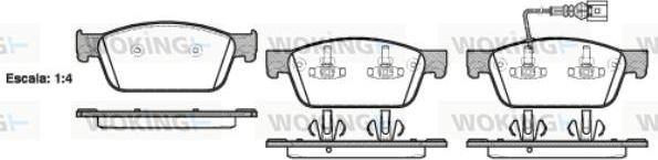 Woking P15403.01 - Kit pastiglie freno, Freno a disco autozon.pro