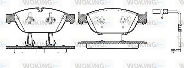 Woking P15413.12 - Kit pastiglie freno, Freno a disco autozon.pro