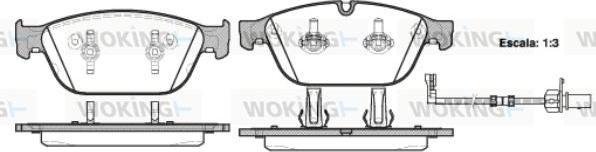 Woking P15433.02 - Kit pastiglie freno, Freno a disco autozon.pro