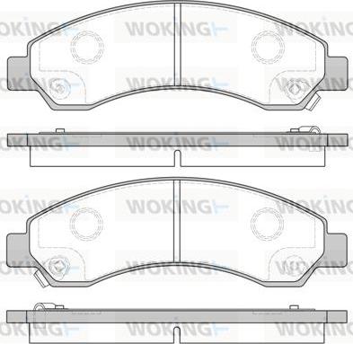 Woking P15563.04 - Kit pastiglie freno, Freno a disco autozon.pro