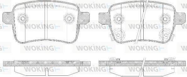 Woking P15503.12 - Kit pastiglie freno, Freno a disco autozon.pro