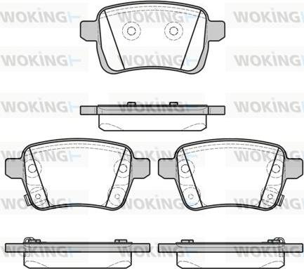 Woking P15503.22 - Kit pastiglie freno, Freno a disco autozon.pro