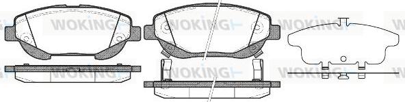 Woking P15533.02 - Kit pastiglie freno, Freno a disco autozon.pro