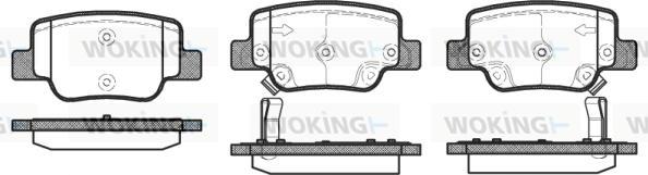 Woking P15523.02 - Kit pastiglie freno, Freno a disco autozon.pro