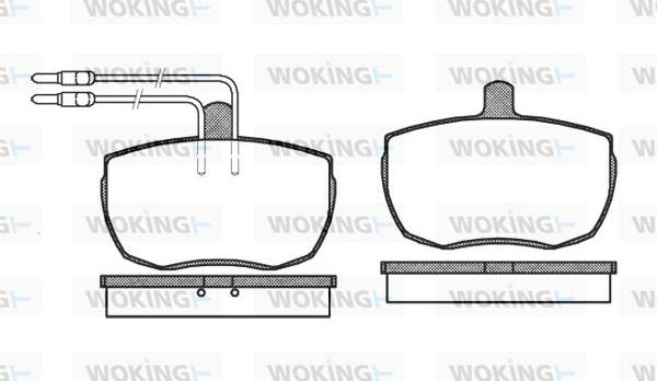 Woking P1563.04 - Kit pastiglie freno, Freno a disco autozon.pro