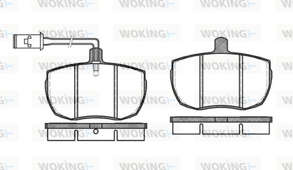 Woking P1563.11 - Kit pastiglie freno, Freno a disco autozon.pro