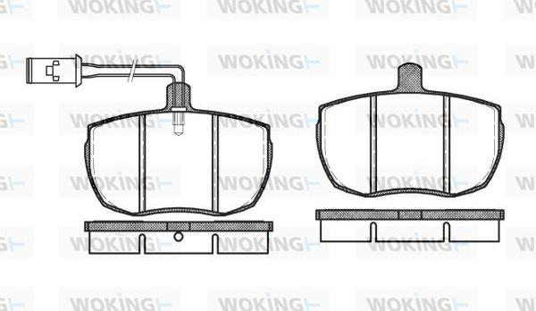 Woking P1563.12 - Kit pastiglie freno, Freno a disco autozon.pro