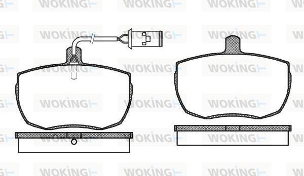 Woking P1563.22 - Kit pastiglie freno, Freno a disco autozon.pro