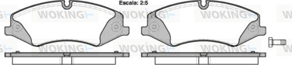 Woking P15093.00 - Kit pastiglie freno, Freno a disco autozon.pro