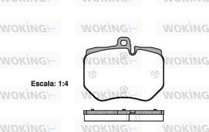 Woking P15003.00 - Kit pastiglie freno, Freno a disco autozon.pro