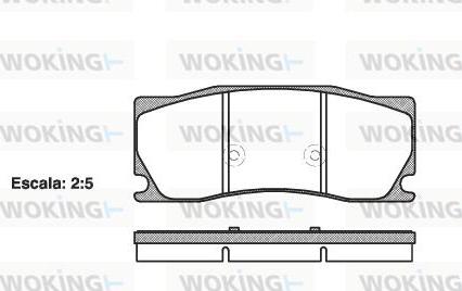 Woking P15023.00 - Kit pastiglie freno, Freno a disco autozon.pro