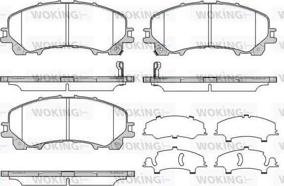 Woking P15073.12 - Kit pastiglie freno, Freno a disco autozon.pro