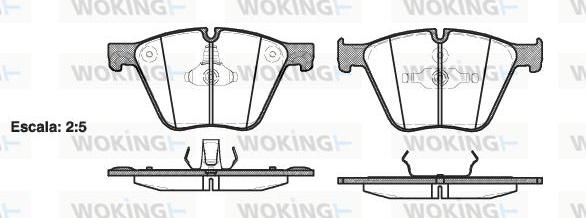 Woking P15193.00 - Kit pastiglie freno, Freno a disco autozon.pro