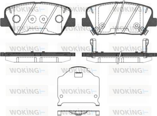 Woking P15123.02 - Kit pastiglie freno, Freno a disco autozon.pro