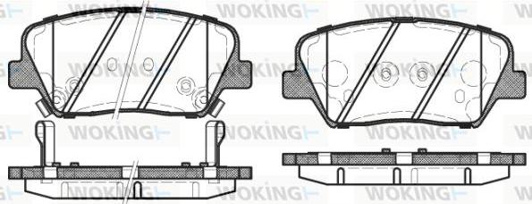 Woking P15123.12 - Kit pastiglie freno, Freno a disco autozon.pro