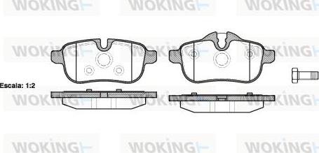 Woking P15173.00 - Kit pastiglie freno, Freno a disco autozon.pro