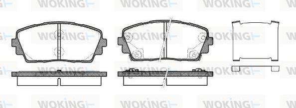 Woking P15813.02 - Kit pastiglie freno, Freno a disco autozon.pro