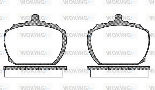 Woking P1583.10 - Kit pastiglie freno, Freno a disco autozon.pro