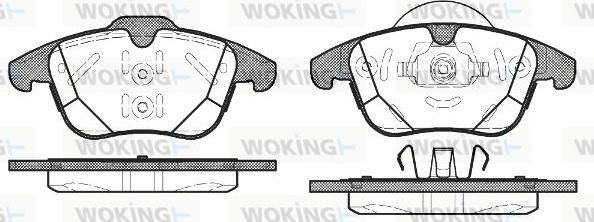 Woking P15823.00 - Kit pastiglie freno, Freno a disco autozon.pro