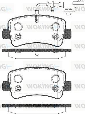 Woking P15393.11 - Kit pastiglie freno, Freno a disco autozon.pro