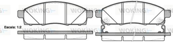 Woking P15343.02 - Kit pastiglie freno, Freno a disco autozon.pro