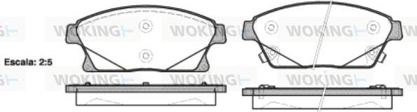 Woking P15313.02 - Kit pastiglie freno, Freno a disco autozon.pro