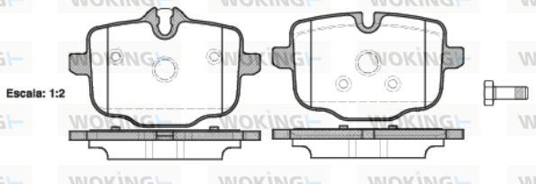 Woking P15333.00 - Kit pastiglie freno, Freno a disco autozon.pro