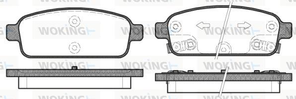 Woking P15323.12 - Kit pastiglie freno, Freno a disco autozon.pro