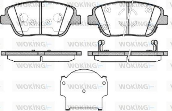 Woking P15233.02 - Kit pastiglie freno, Freno a disco autozon.pro