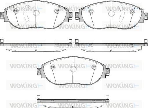 Woking P15703.00 - Kit pastiglie freno, Freno a disco autozon.pro