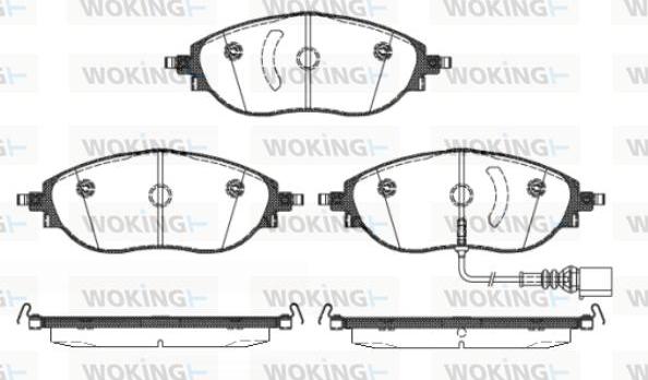 Woking P15703.01 - Kit pastiglie freno, Freno a disco autozon.pro