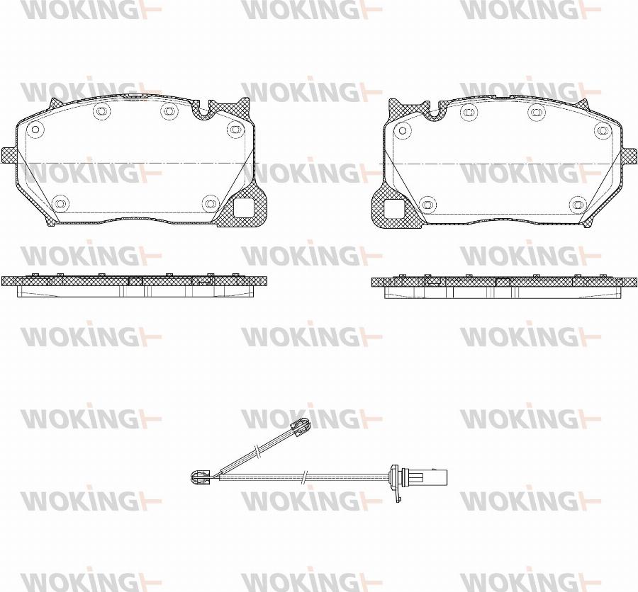 Woking P16433.00 - Kit pastiglie freno, Freno a disco autozon.pro