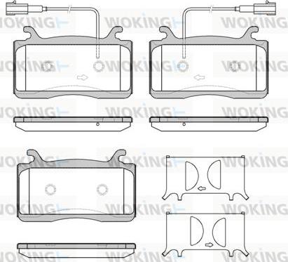 Woking P16593.22 - Kit pastiglie freno, Freno a disco autozon.pro