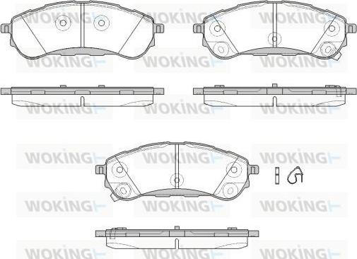 Woking P16503.12 - Kit pastiglie freno, Freno a disco autozon.pro