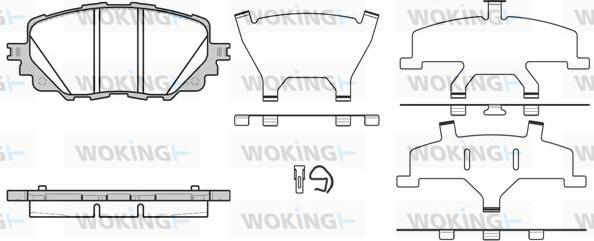 Woking P16083.00 - Kit pastiglie freno, Freno a disco autozon.pro