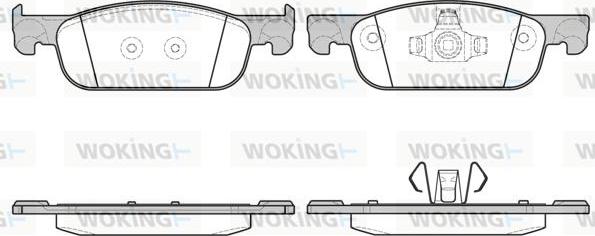 Woking P16183.00 - Kit pastiglie freno, Freno a disco autozon.pro