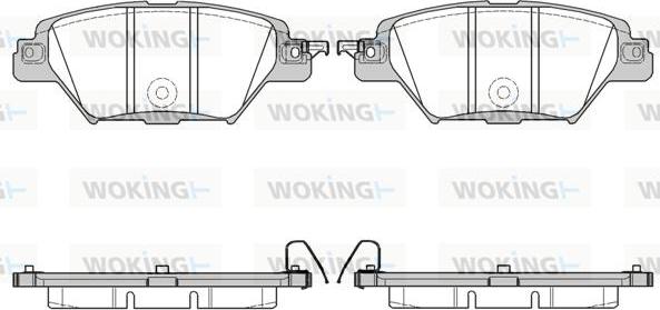 Woking P16123.04 - Kit pastiglie freno, Freno a disco autozon.pro