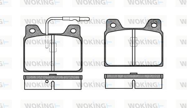 Woking P1683.02 - Kit pastiglie freno, Freno a disco autozon.pro