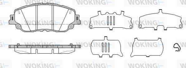 Woking P16873.10 - Kit pastiglie freno, Freno a disco autozon.pro