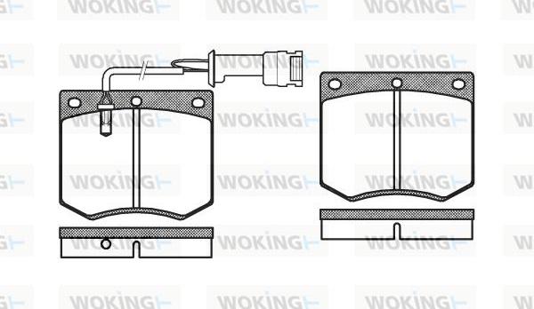 Woking P1633.02 - Kit pastiglie freno, Freno a disco autozon.pro