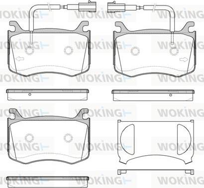 Woking P16213.02 - Kit pastiglie freno, Freno a disco autozon.pro