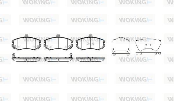 Woking P10943.02 - Kit pastiglie freno, Freno a disco autozon.pro