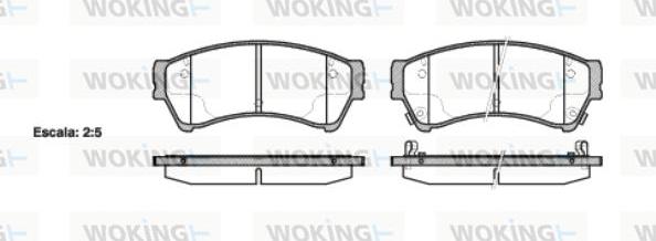 Woking P10963.02 - Kit pastiglie freno, Freno a disco autozon.pro