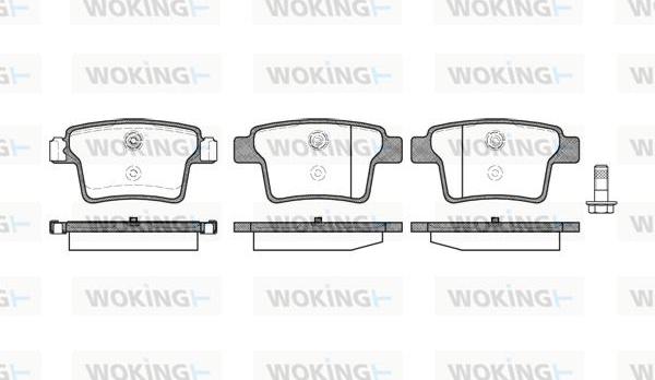 Woking P10493.10 - Kit pastiglie freno, Freno a disco autozon.pro