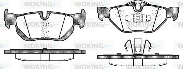 Woking P10453.10 - Kit pastiglie freno, Freno a disco autozon.pro