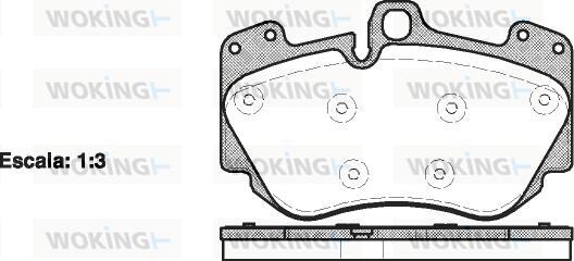 Woking P10403.10 - Kit pastiglie freno, Freno a disco autozon.pro