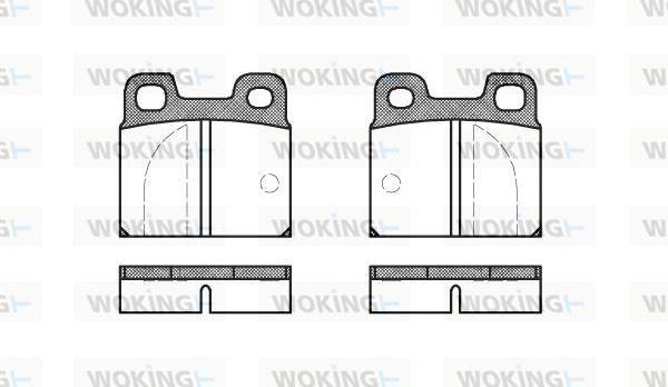 Woking P1053.00 - Kit pastiglie freno, Freno a disco autozon.pro